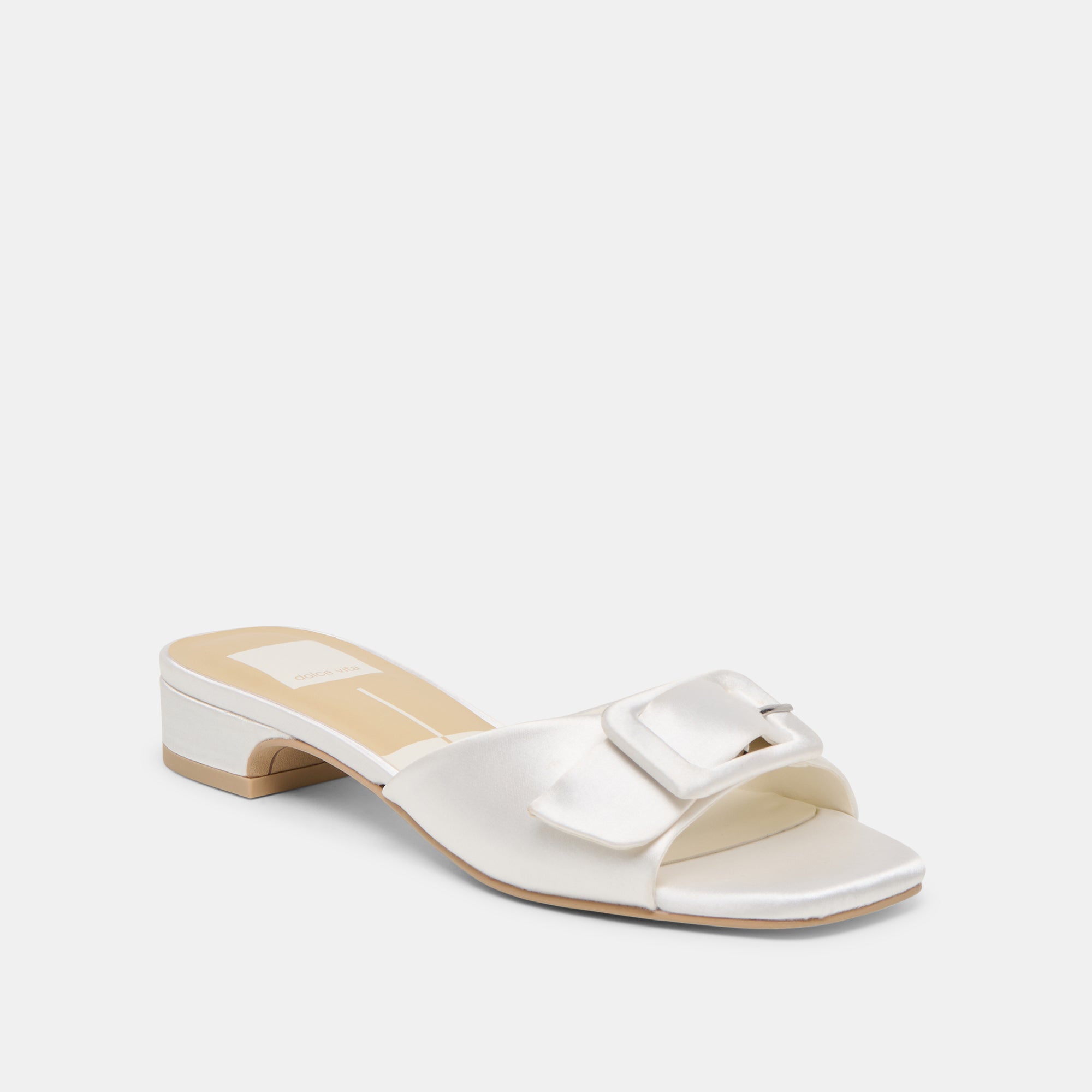 EDINA SANDALS TRUE WHITE SATIN