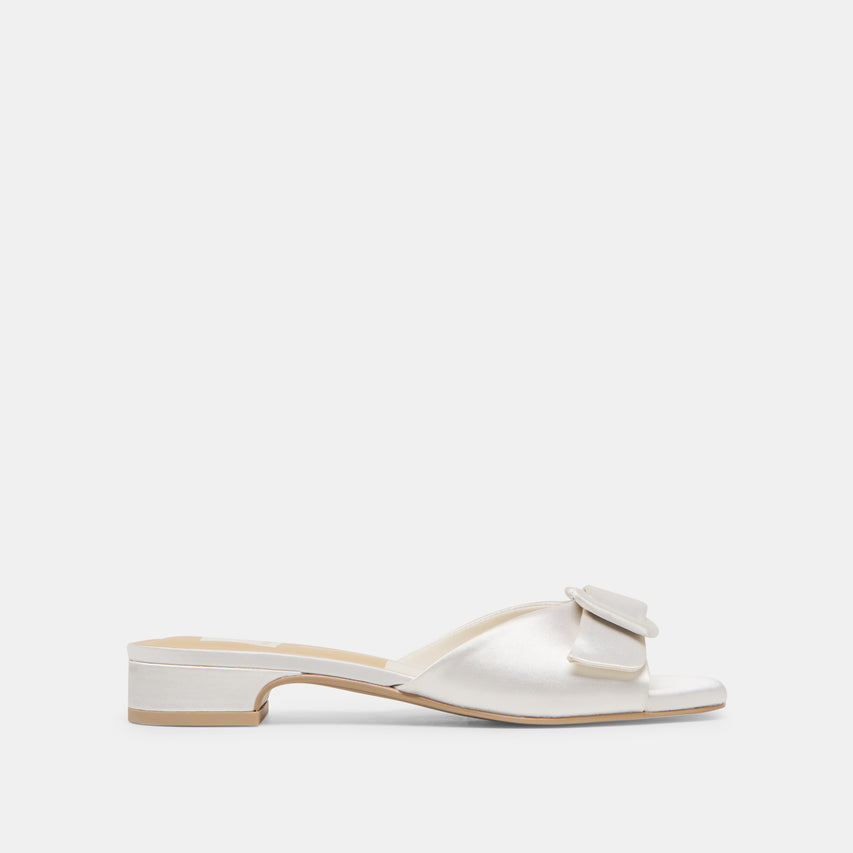 Edina True White Satin Sandals | Dolce Vita