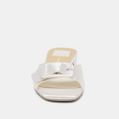EDINA SANDALS TRUE WHITE SATIN