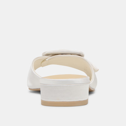 EDINA SANDALS TRUE WHITE SATIN