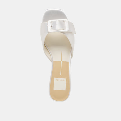 EDINA SANDALS TRUE WHITE SATIN