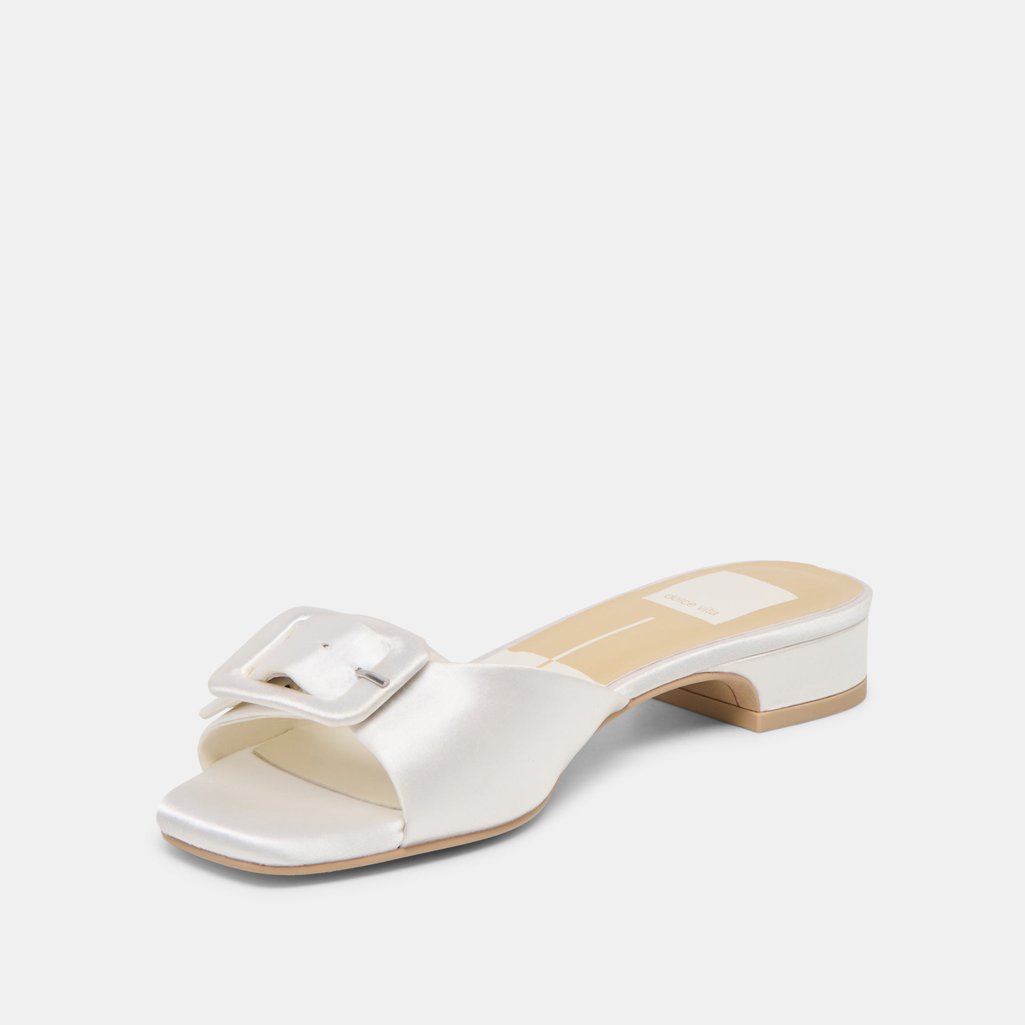 EDINA SANDALS TRUE WHITE SATIN