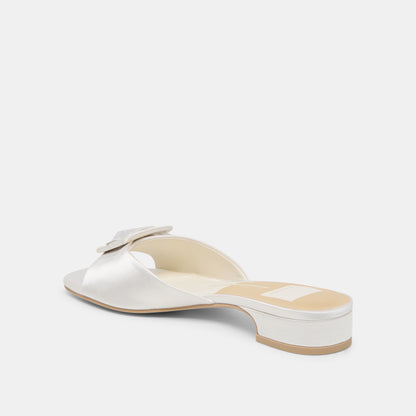 EDINA SANDALS TRUE WHITE SATIN