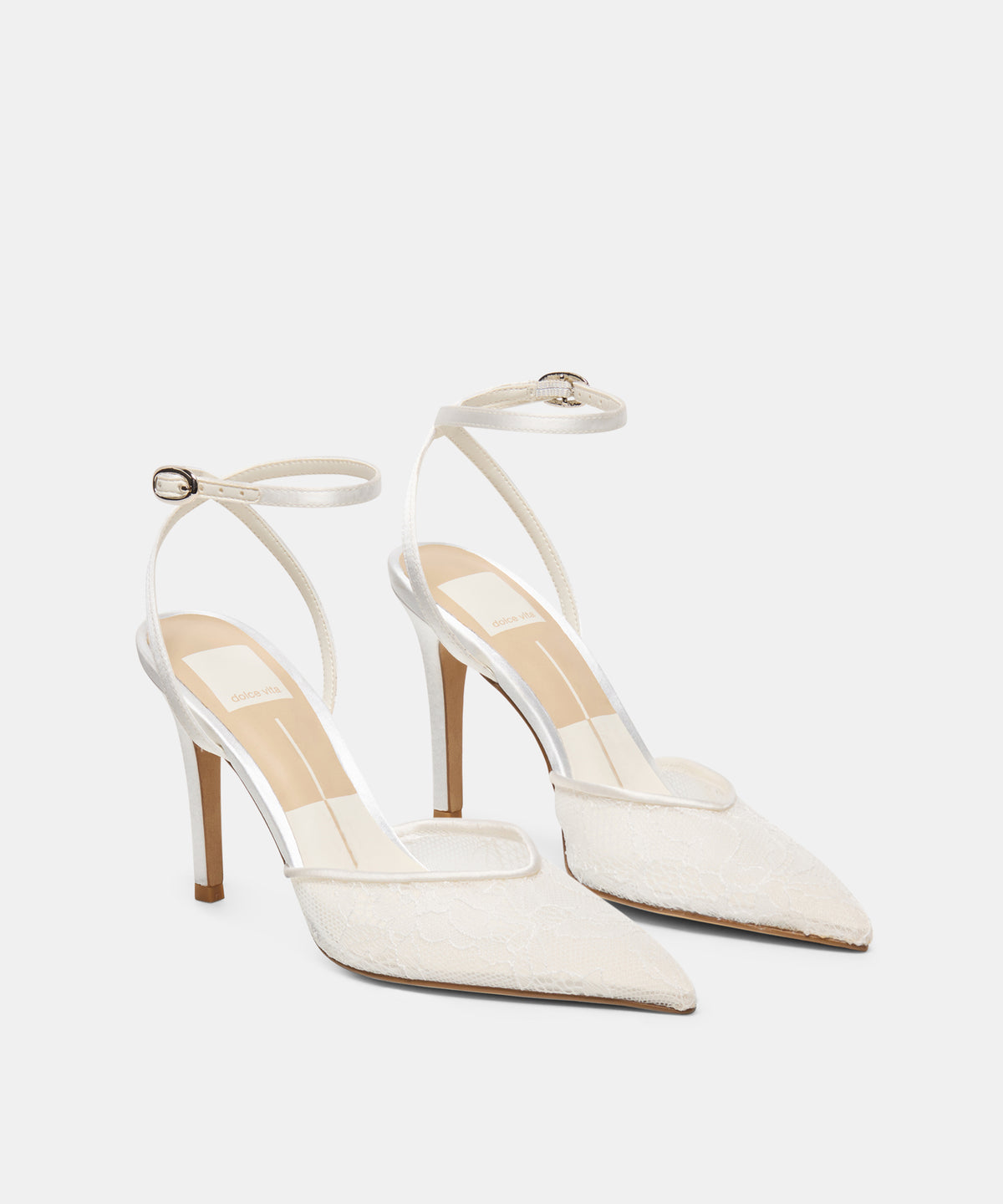 ELARA LACE HEELS WHITE LACE - view 2