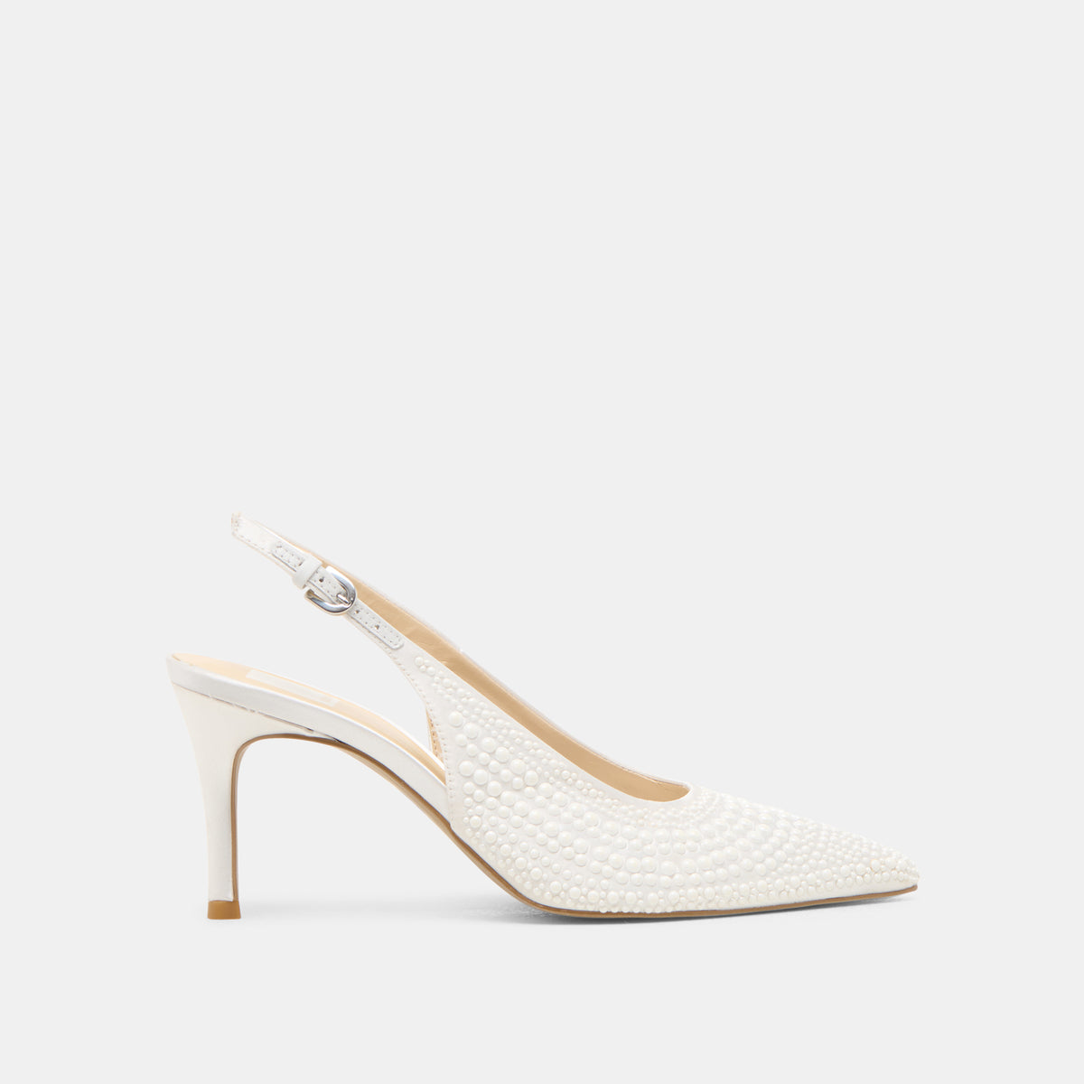ELASI PEARL HEELS TRUE SATIN