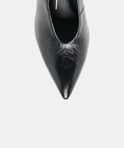 EMANI HEELS BLACK LEATHER