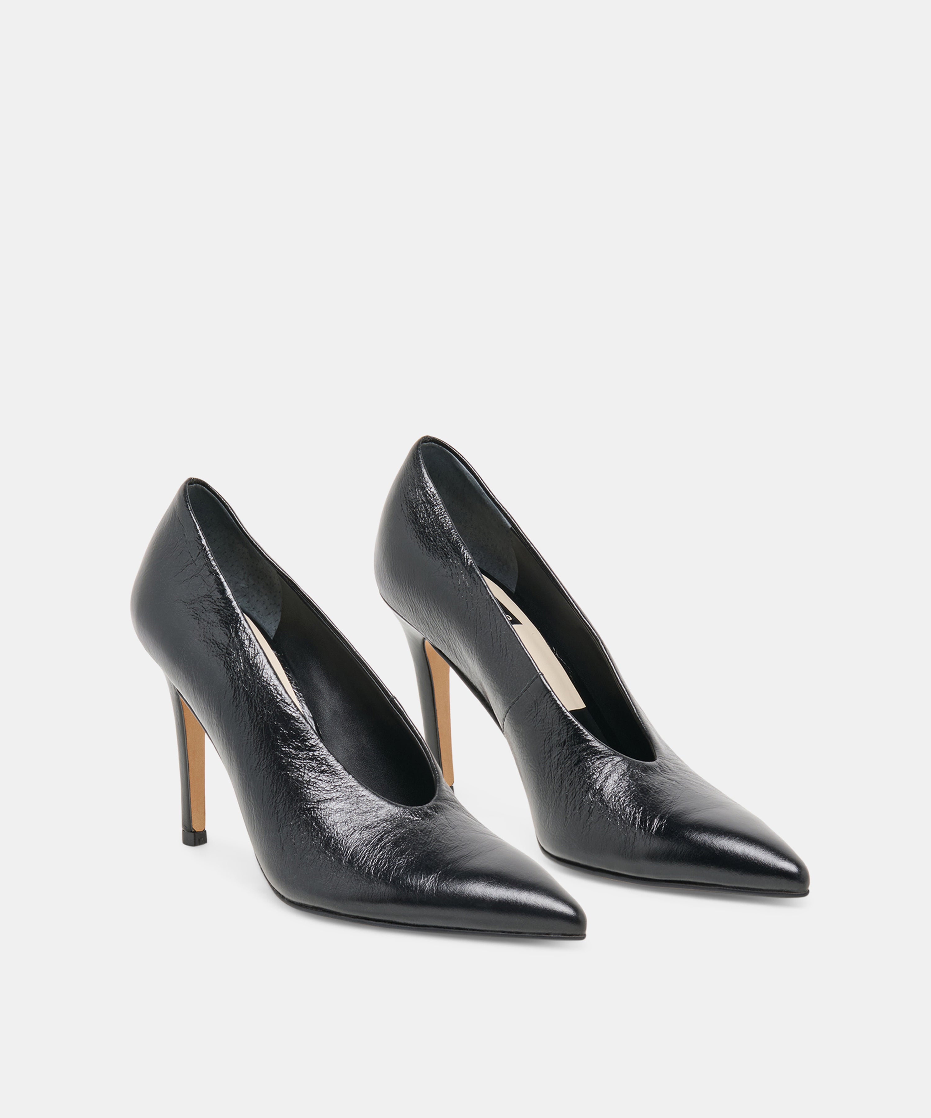 EMANI HEELS BLACK LEATHER - view 2