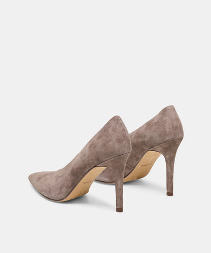 EMANI HEELS DOVE SUEDE
