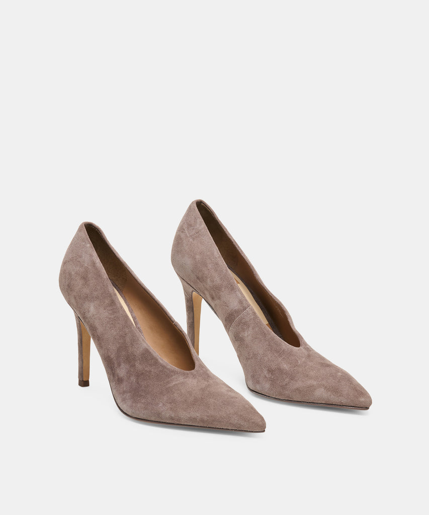 EMANI HEELS DOVE SUEDE