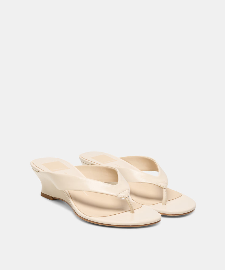 EVARLY WEDGES ALABASTER LEATHER