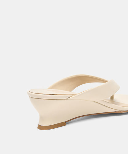EVARLY WEDGES ALABASTER LEATHER