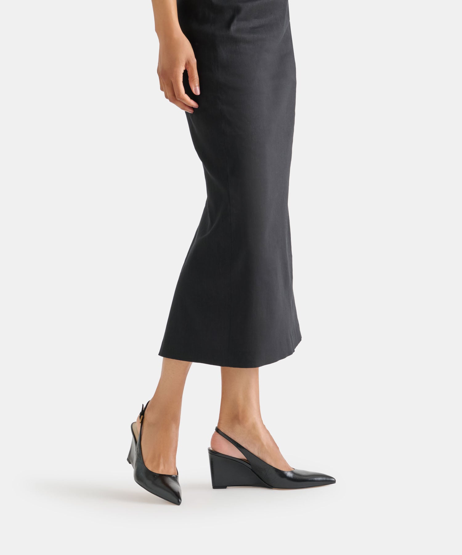 EVELAN WEDGES BLACK LEATHER - view 2