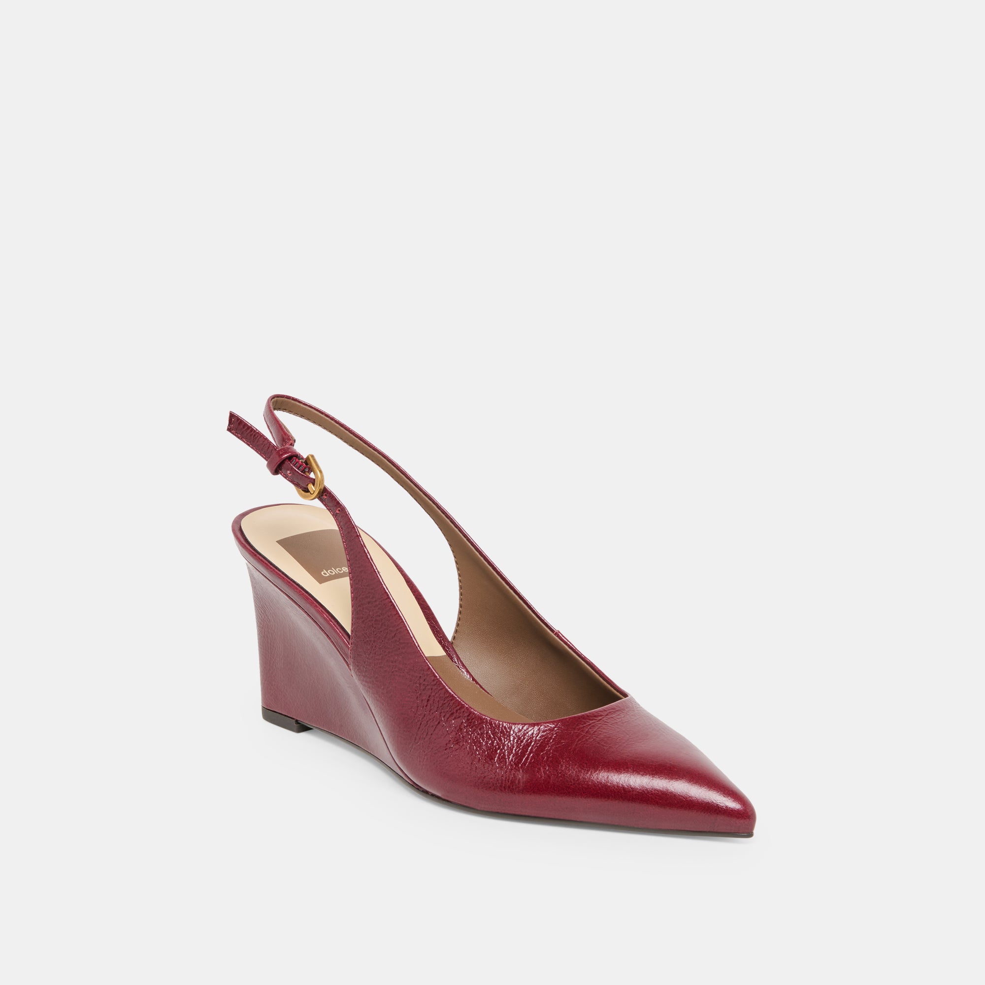 EVELAN WEDGES GARNET LEATHER - view 2