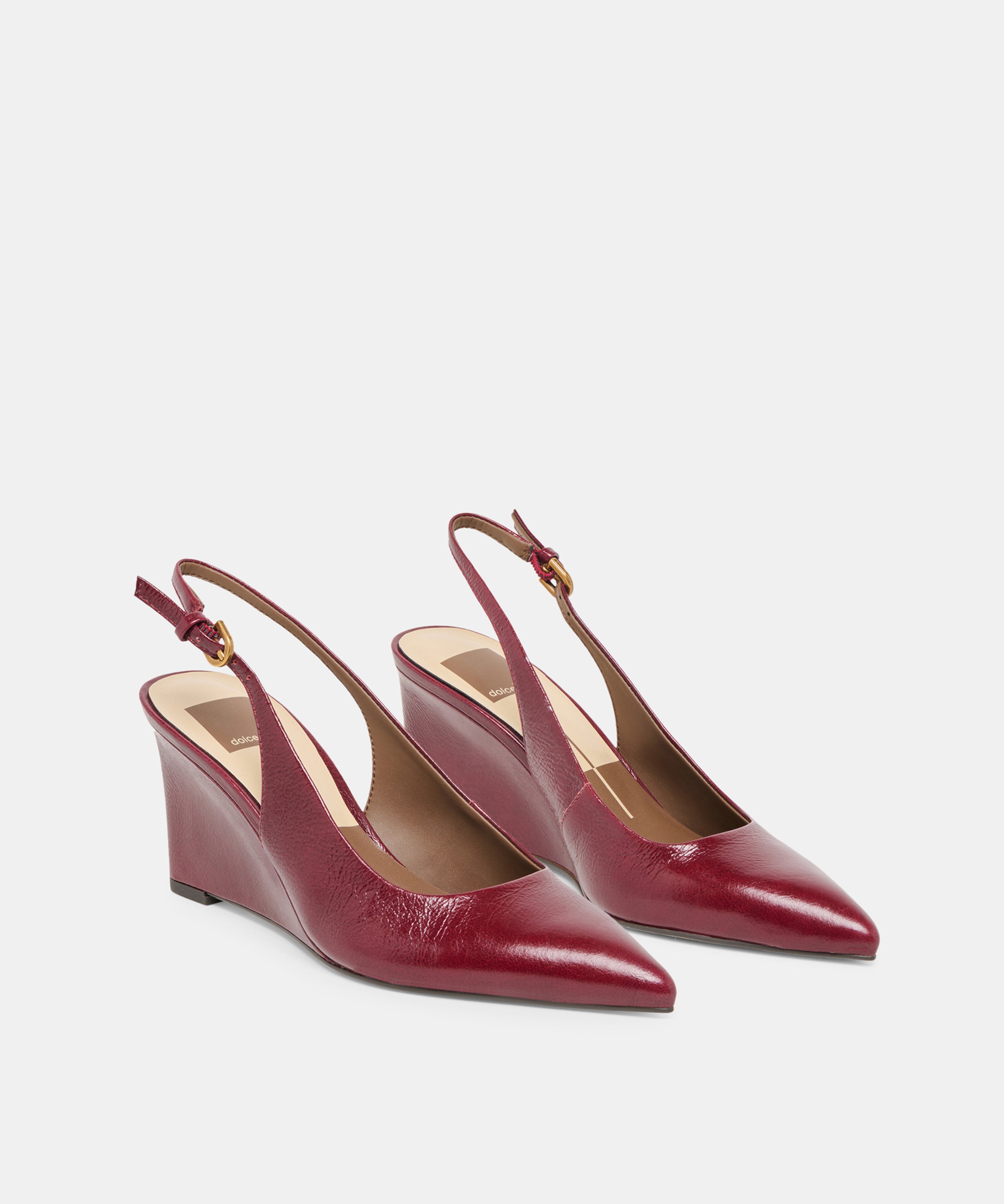EVELAN WEDGES GARNET LEATHER - view 2