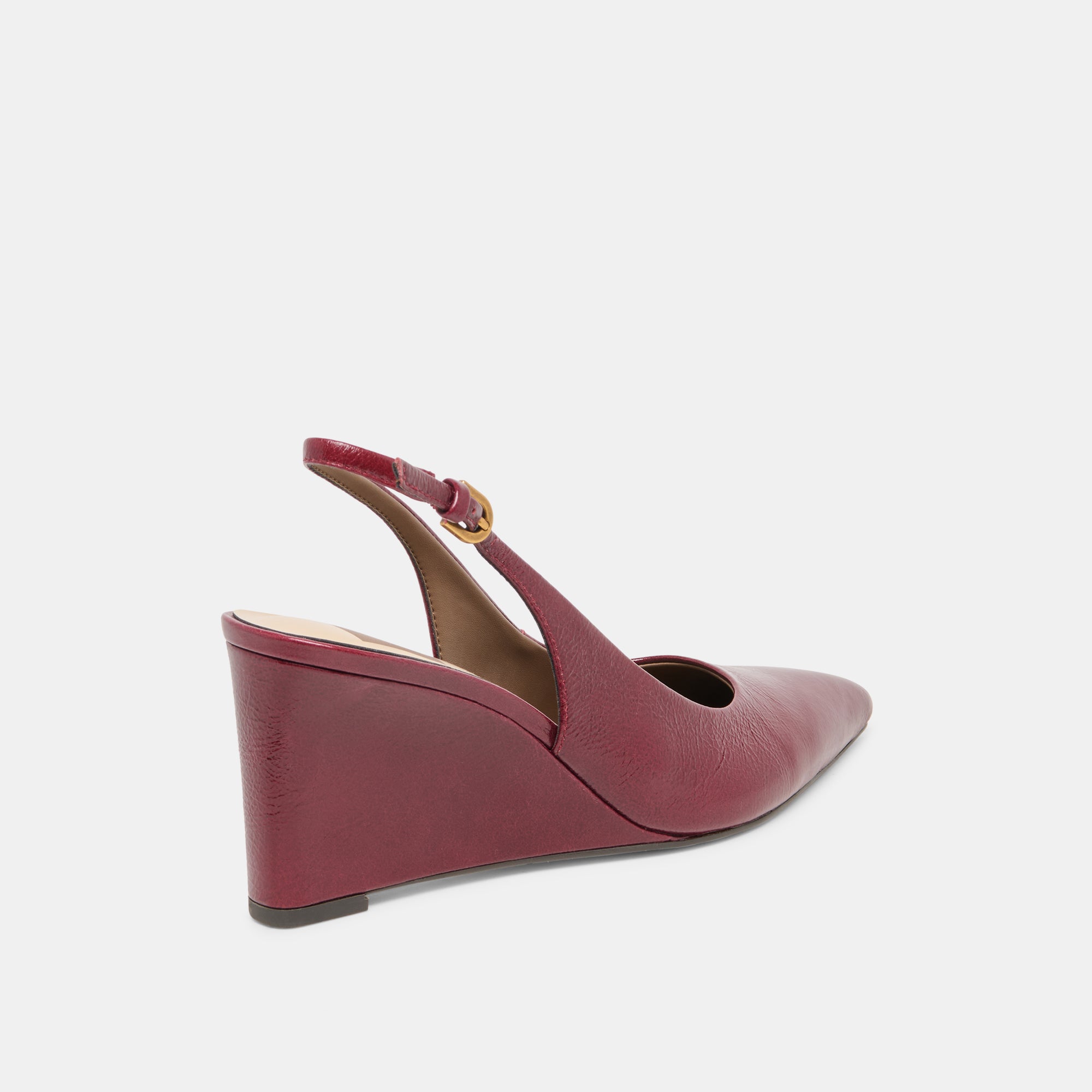 EVELAN WEDGES GARNET LEATHER - view 3