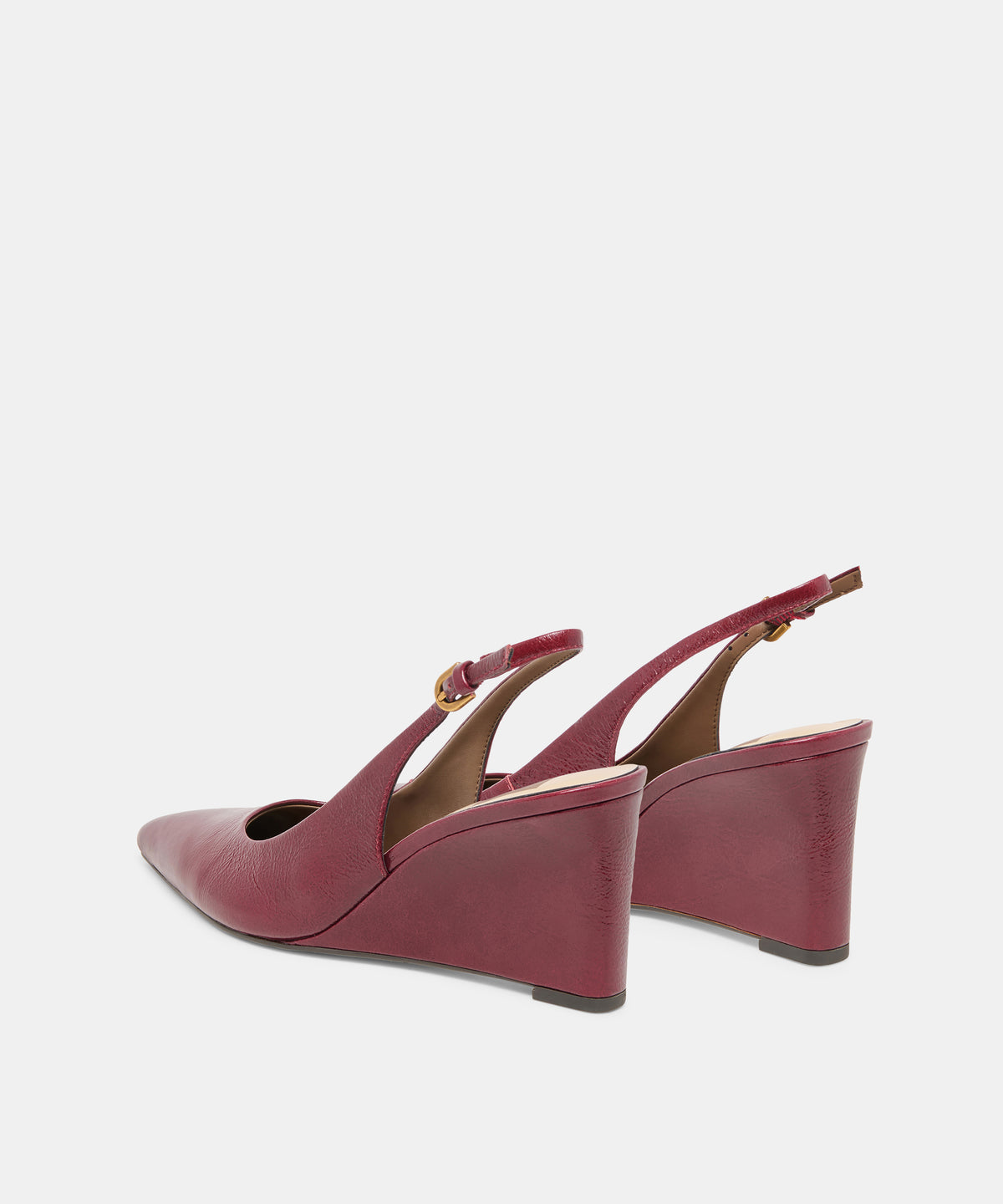 EVELAN WEDGES GARNET LEATHER - view 4