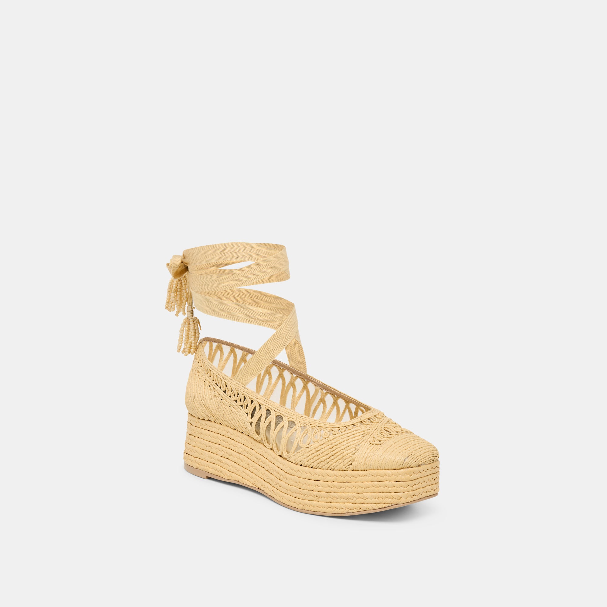 FARIS FLATS LT NATURAL MACRAME