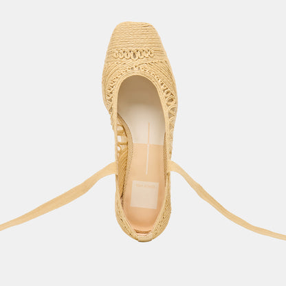 FARIS FLATS LT NATURAL MACRAME