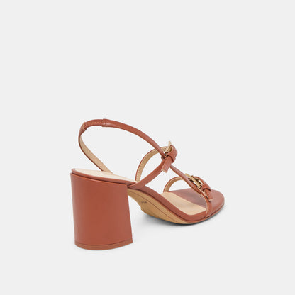 FAYE HEELS COGNAC LEATHER