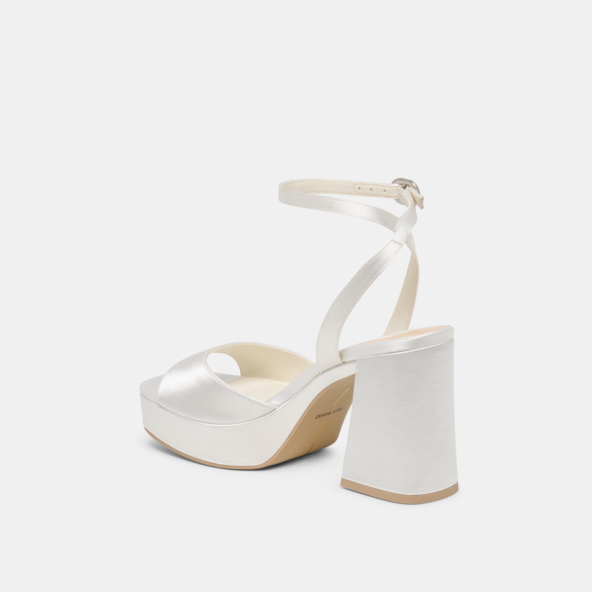 FELICA HEELS WHITE SATIN
