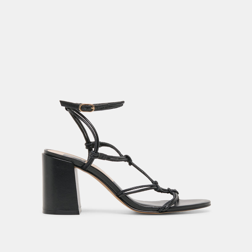 Fizzy Black Leather Heels | Dolce Vita