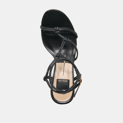 FIZZY HEELS BLACK LEATHER