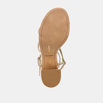 FIZZY HEELS GOLD LEATHER