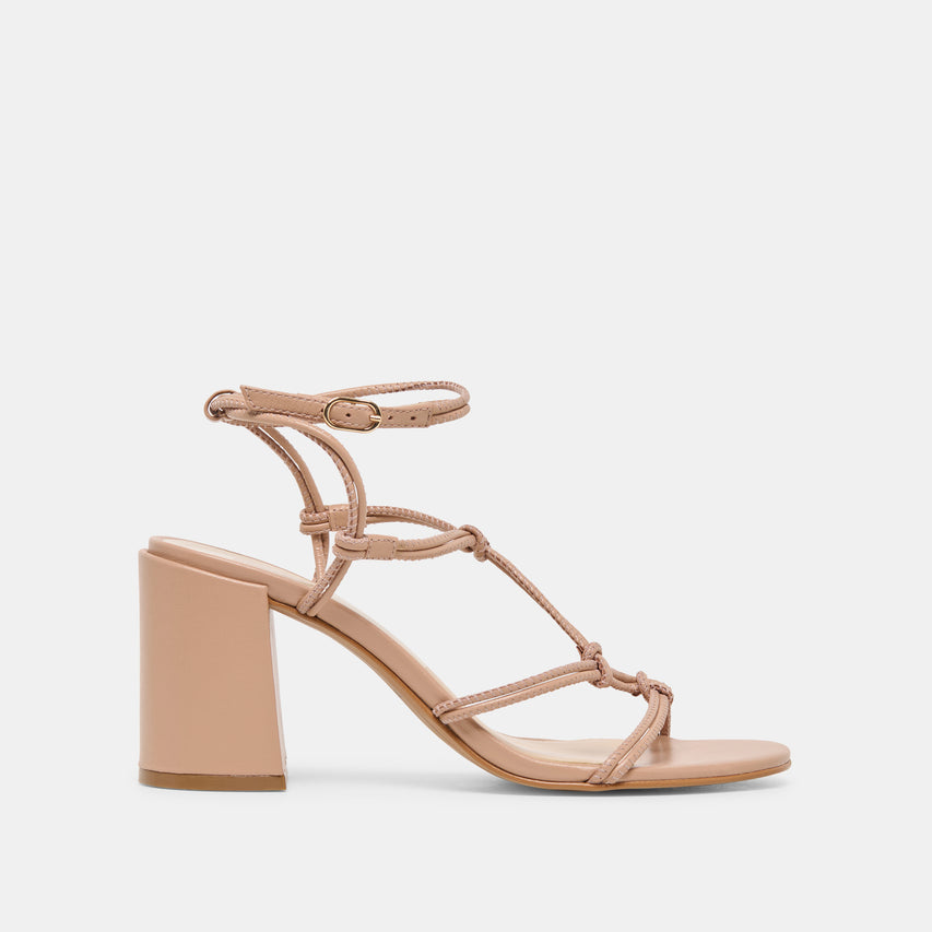 Fizzy Lt Tan Leather Heels | Dolce Vita