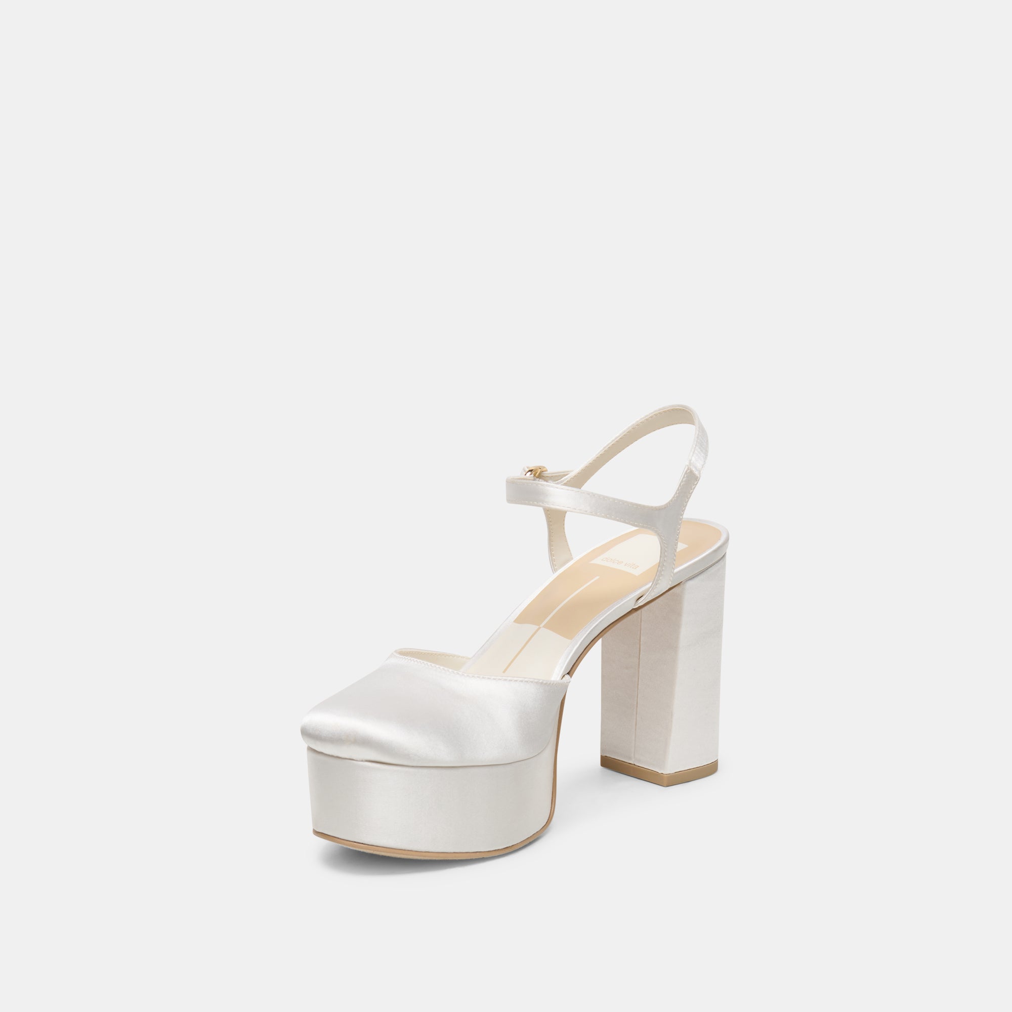GERO SATIN HEELS TRUE WHITE SATIN - view 4