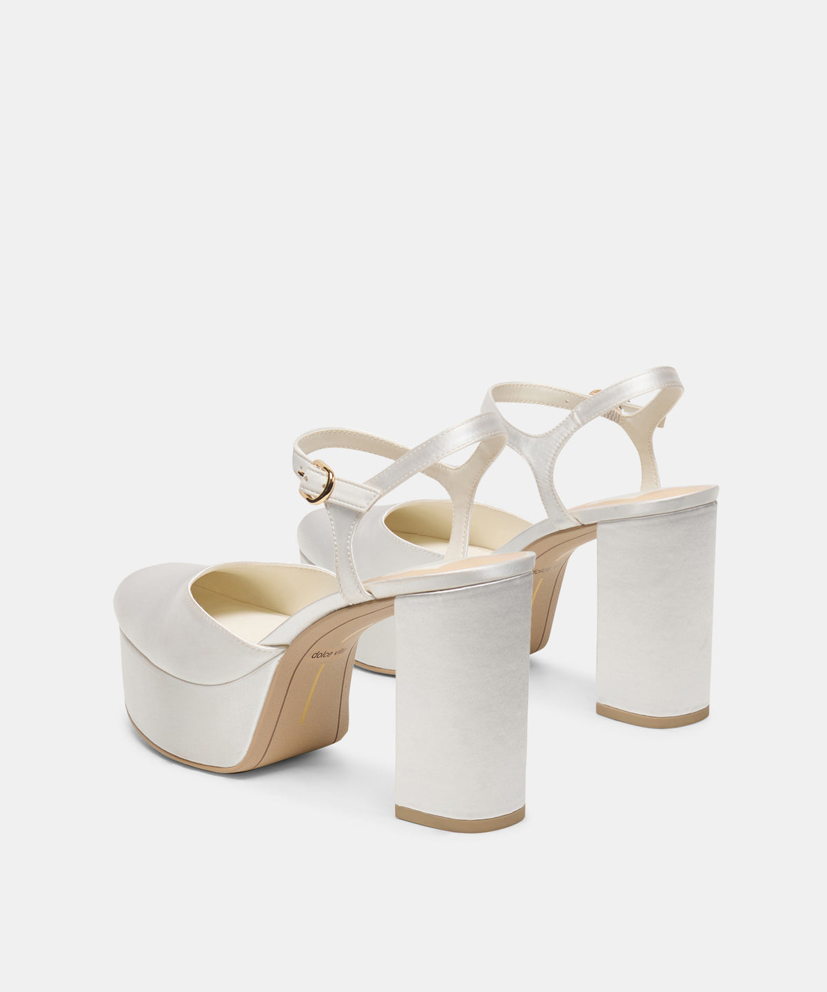 GERO SATIN HEELS TRUE WHITE SATIN - view 5