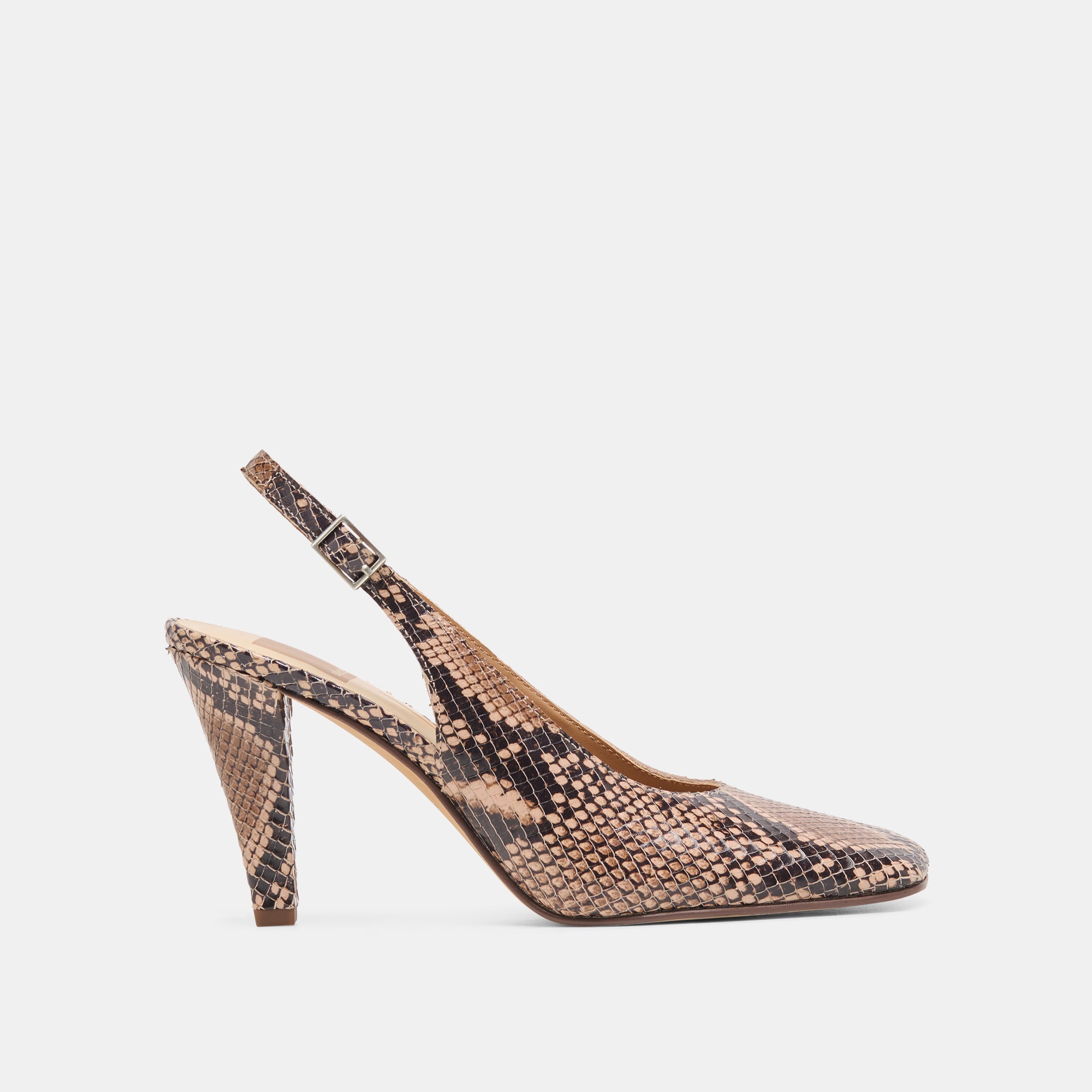 GESSIA Bark Embossed Leather Closed-Toe Slingback Heels | Dolce Vita