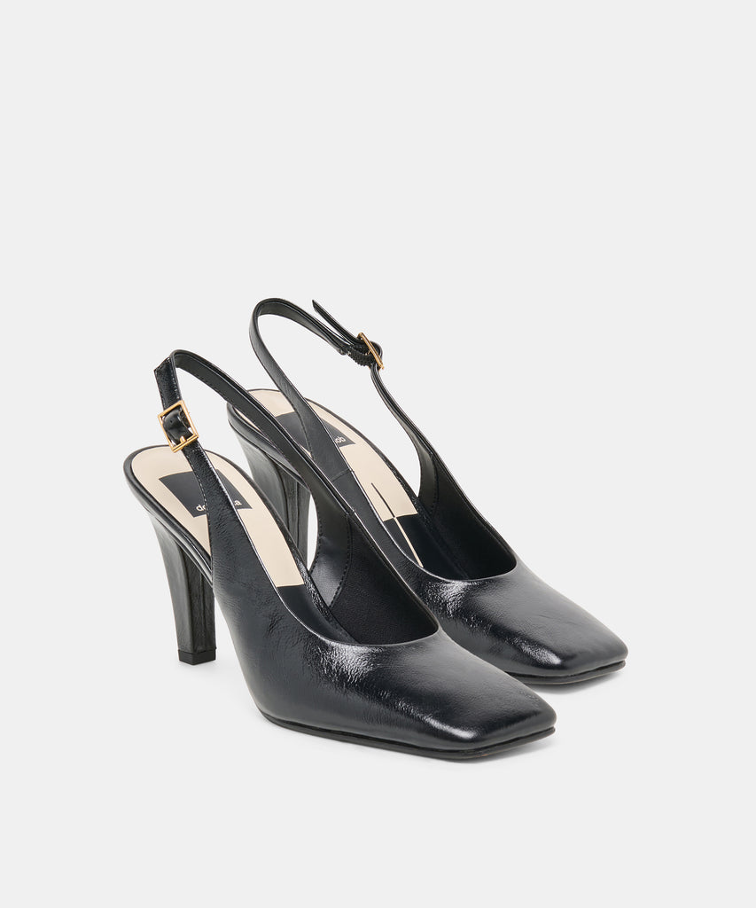 GESSIA HEELS MIDNIGHT LEATHER