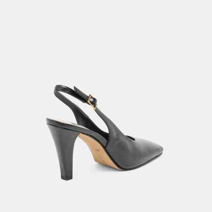 GESSIA HEELS MIDNIGHT LEATHER