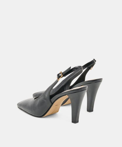 GESSIA HEELS MIDNIGHT LEATHER