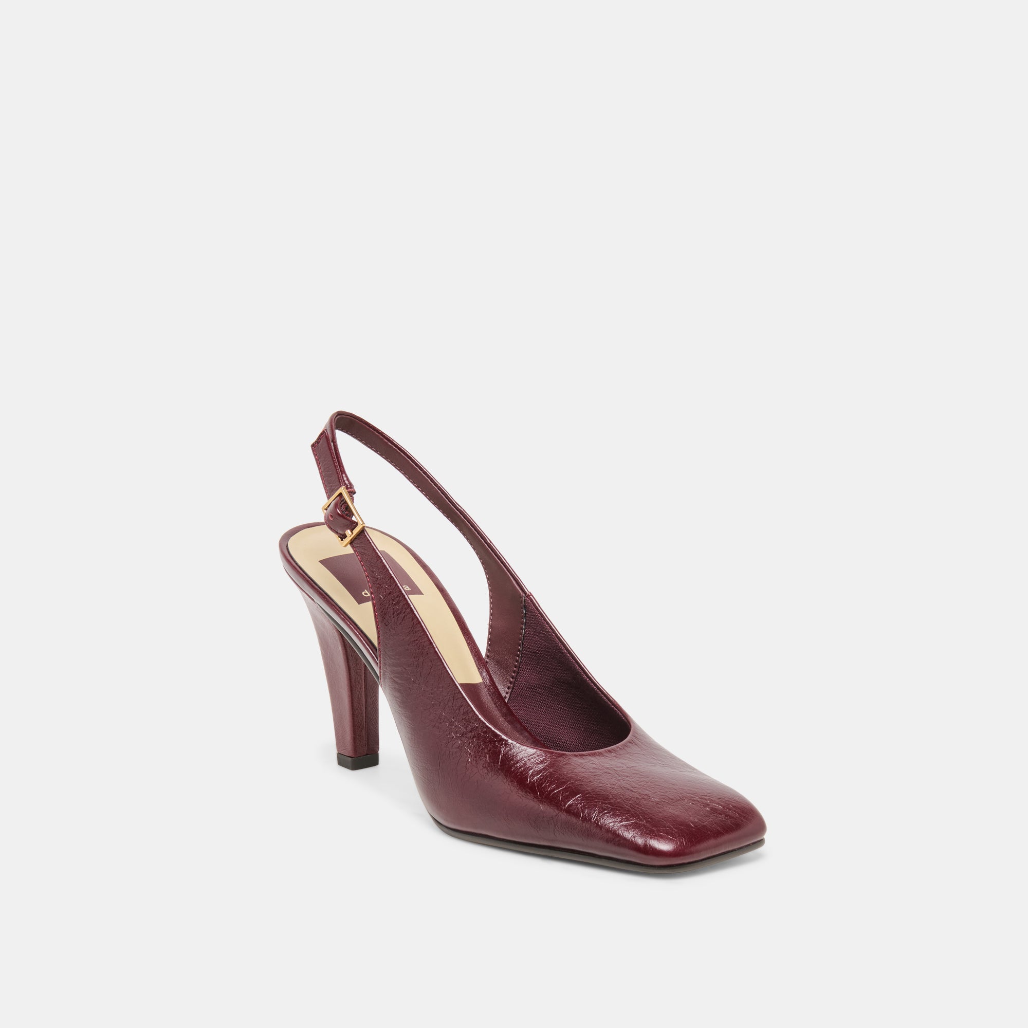 GESSIA HEELS OXBLOOD CRINKLE PATENT - view 2