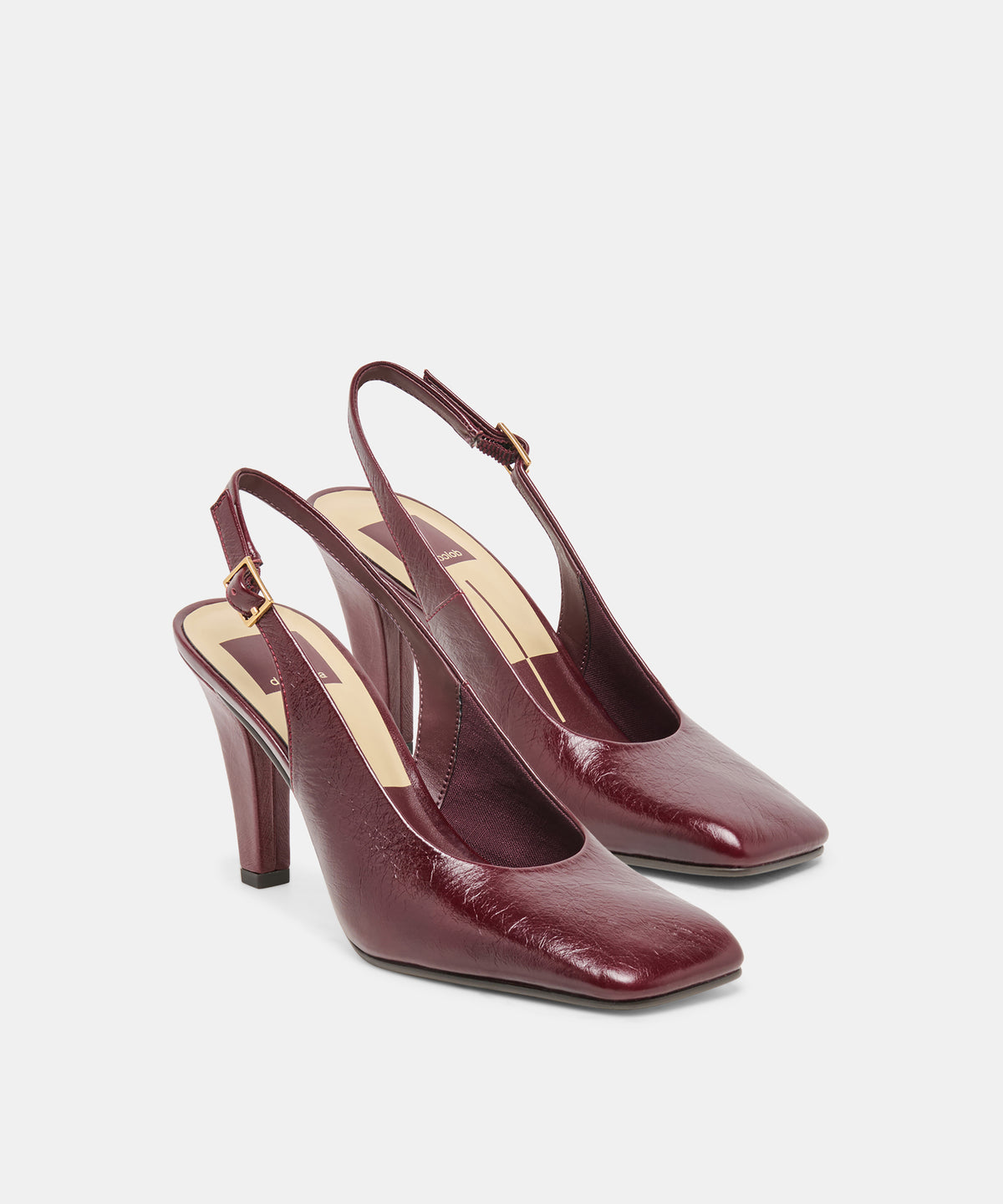GESSIA HEELS OXBLOOD CRINKLE PATENT - view 2