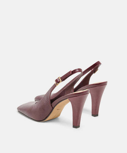 GESSIA HEELS OXBLOOD CRINKLE PATENT