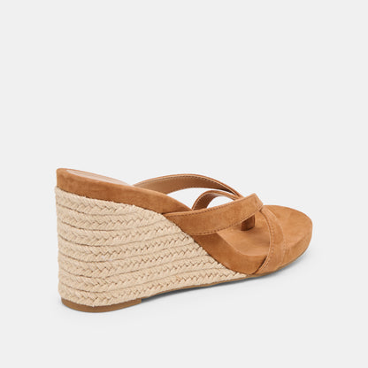 HELAN ESPADRILLE WEDGES BROWN SUEDE