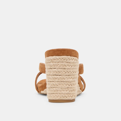 HELAN ESPADRILLE WEDGES BROWN SUEDE