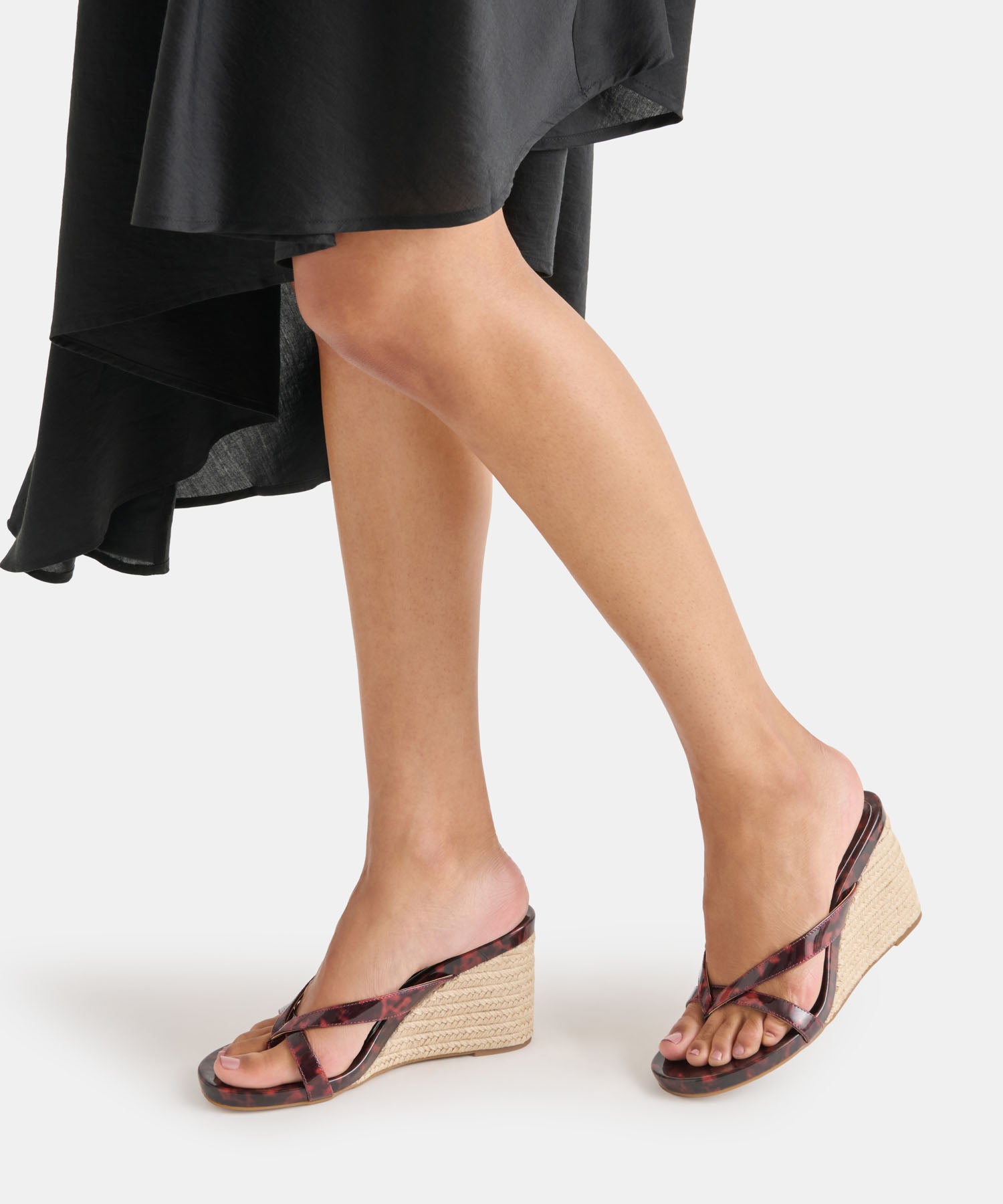 HELAN ESPADRILLE WEDGES TORTOISE PATENT LEATHER - view 2