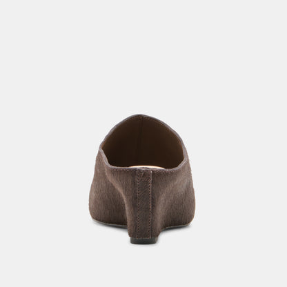 HILAH MULES CHESTNUT CALF HAIR
