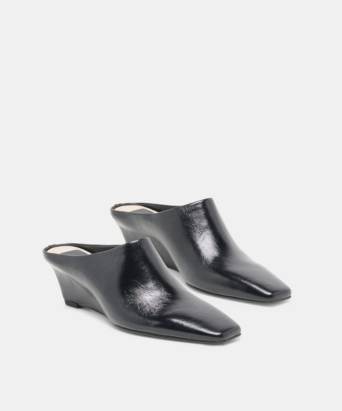 HILAH MULES MIDNIGHT CRINKLE PATENT - view 2