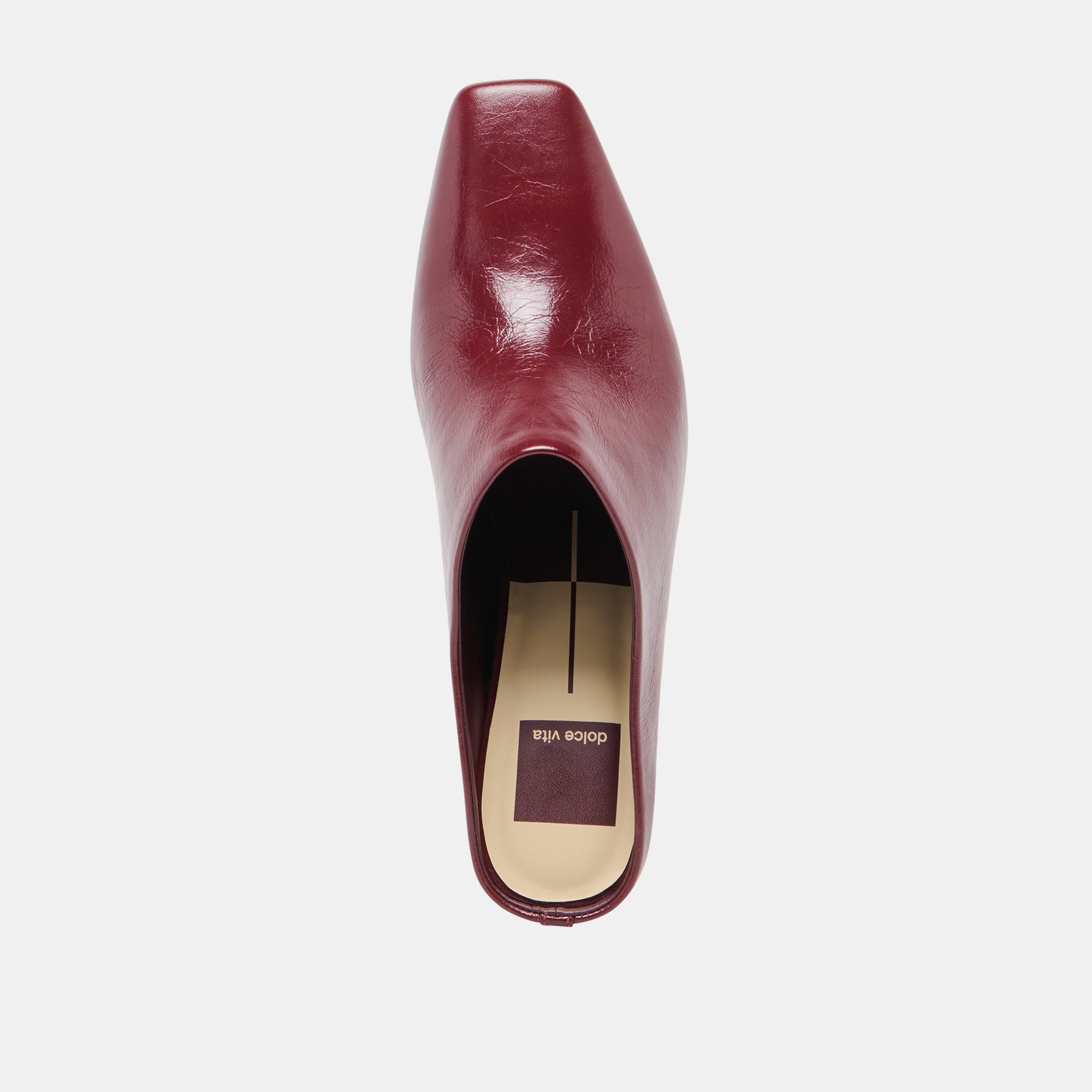 HILAH MULES OXBLOOD CRINKLE PATENT - view 8
