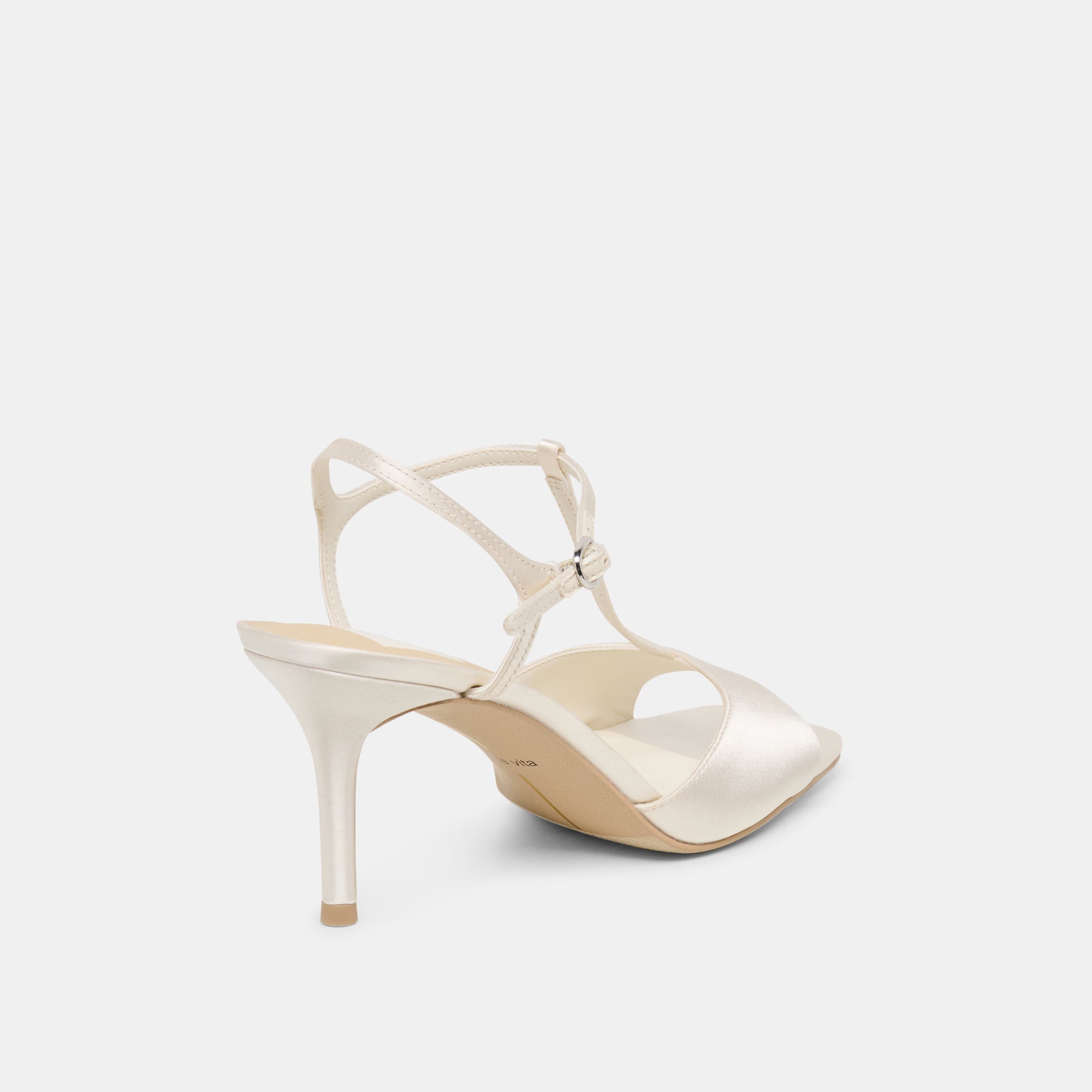 HILERY HEELS OFF WHITE SATIN - view 3