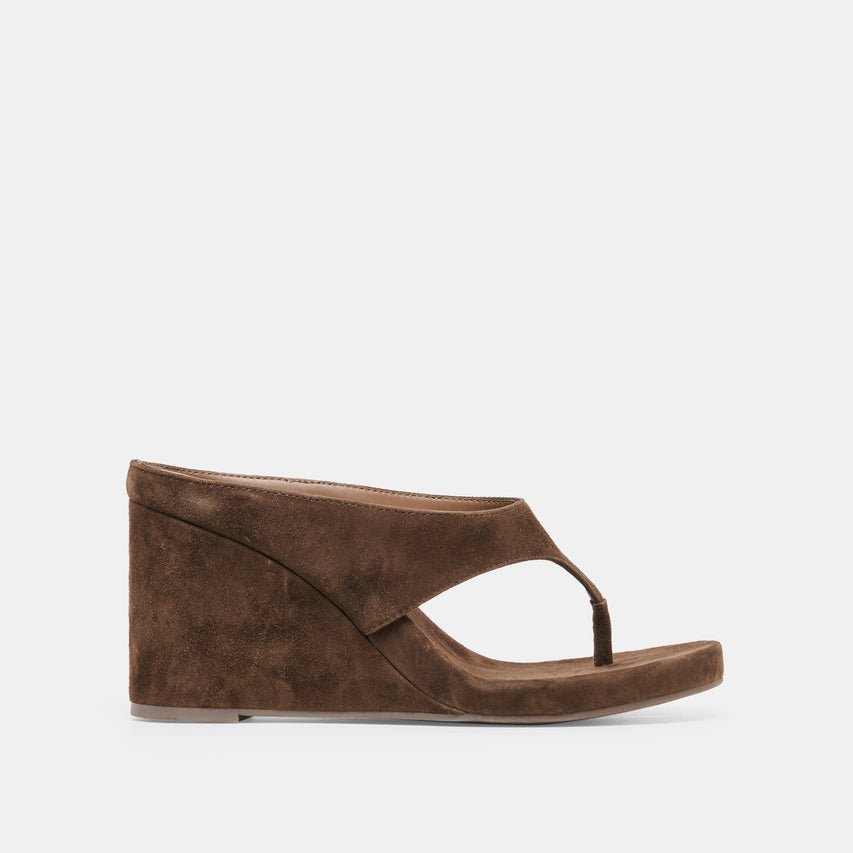 Hinna Dk Brown Suede Wedges | Dolce Vita