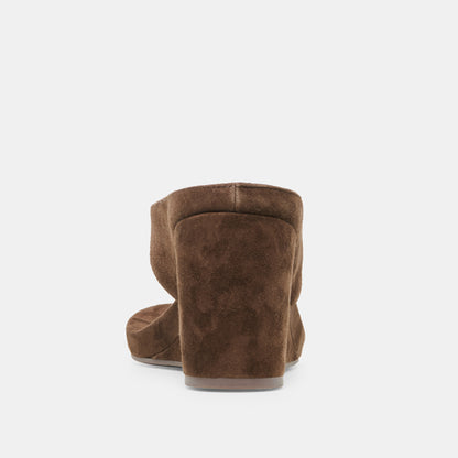 HINNA WEDGES DK BROWN SUEDE