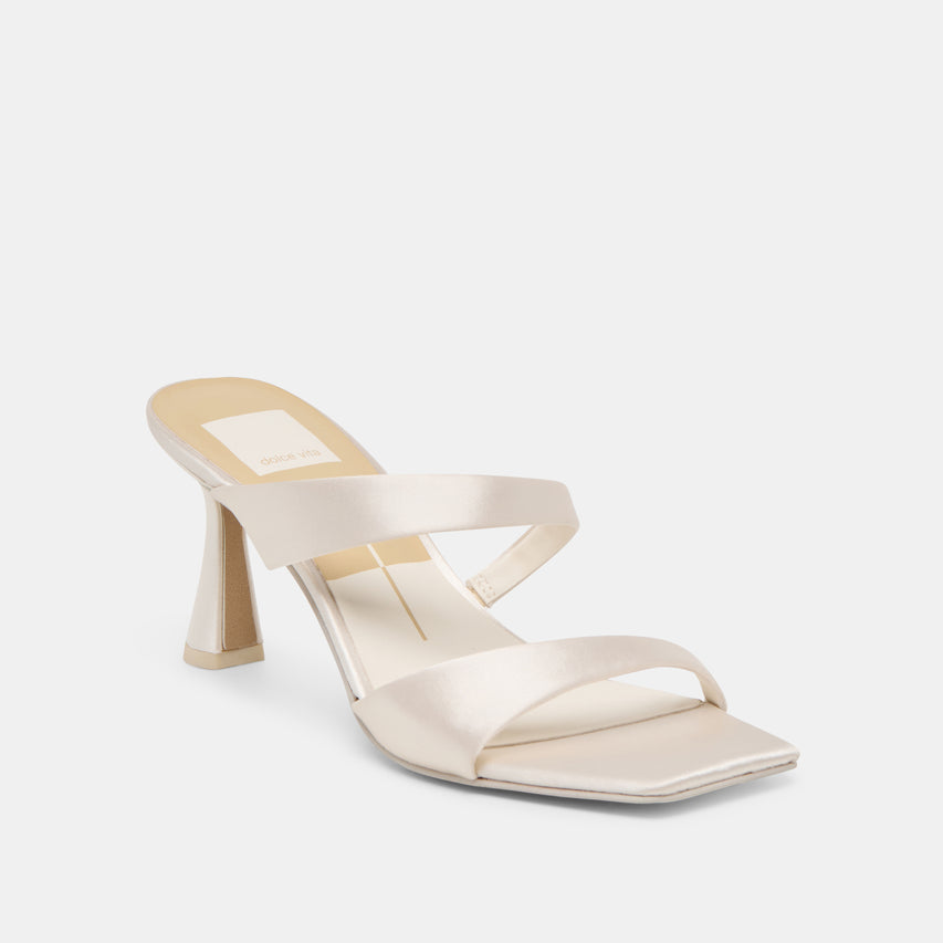 ICELYN HEELS IVORY SATIN