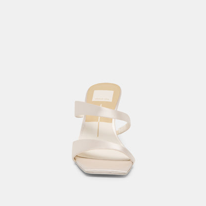 ICELYN HEELS IVORY SATIN