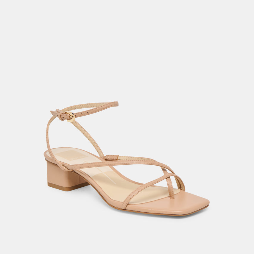 KARLOS WIDE SANDALS LT TAN LEATHER