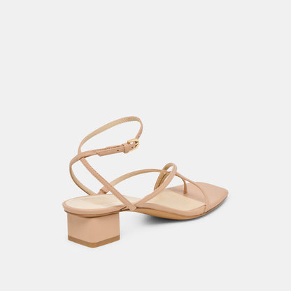 KARLOS WIDE SANDALS LT TAN LEATHER